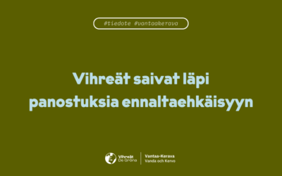 Vantaa-Kerava: Vihreät saivat läpi panostuksia ennaltaehkäisyyn