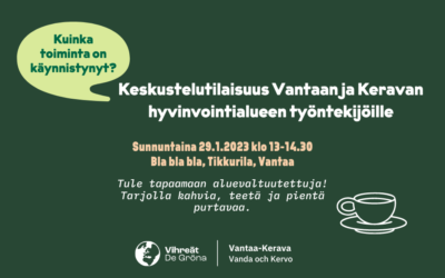 Keskustelutilaisuus Vantaan ja Keravan hyvinvointialueen työntekijöille 29.1.2023