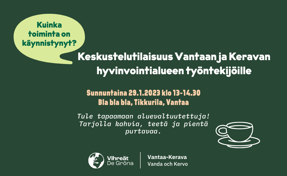 Keskustelutilaisuus Vantaan ja Keravan hyvinvointialueen työntekijöille 29.1.2023