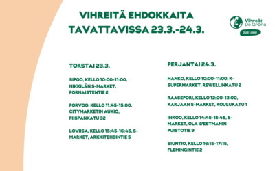 Ehdokkaita tavattavissa torstaina 23.3. ja perjantaina 24.3.