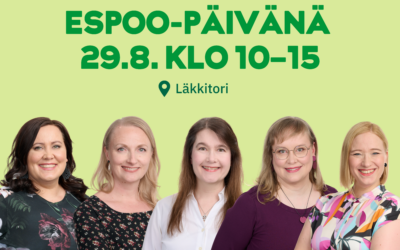 Tule tapaamaan aluevaltuutettuja Espoo-päivänä 29.8.